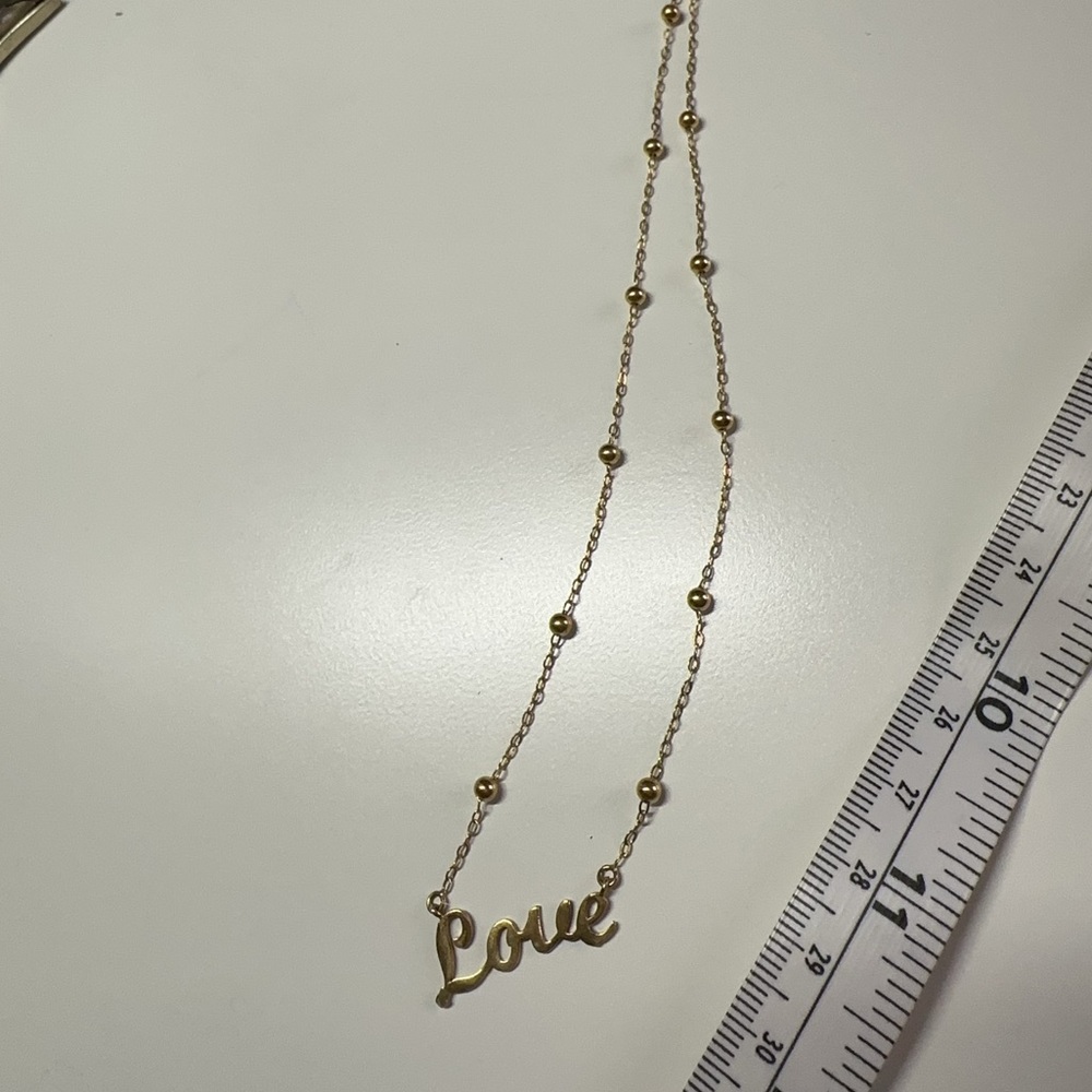 "Love"DANEGRAFT ITALY GOLD OVER STERLING SILVER NECKLACE